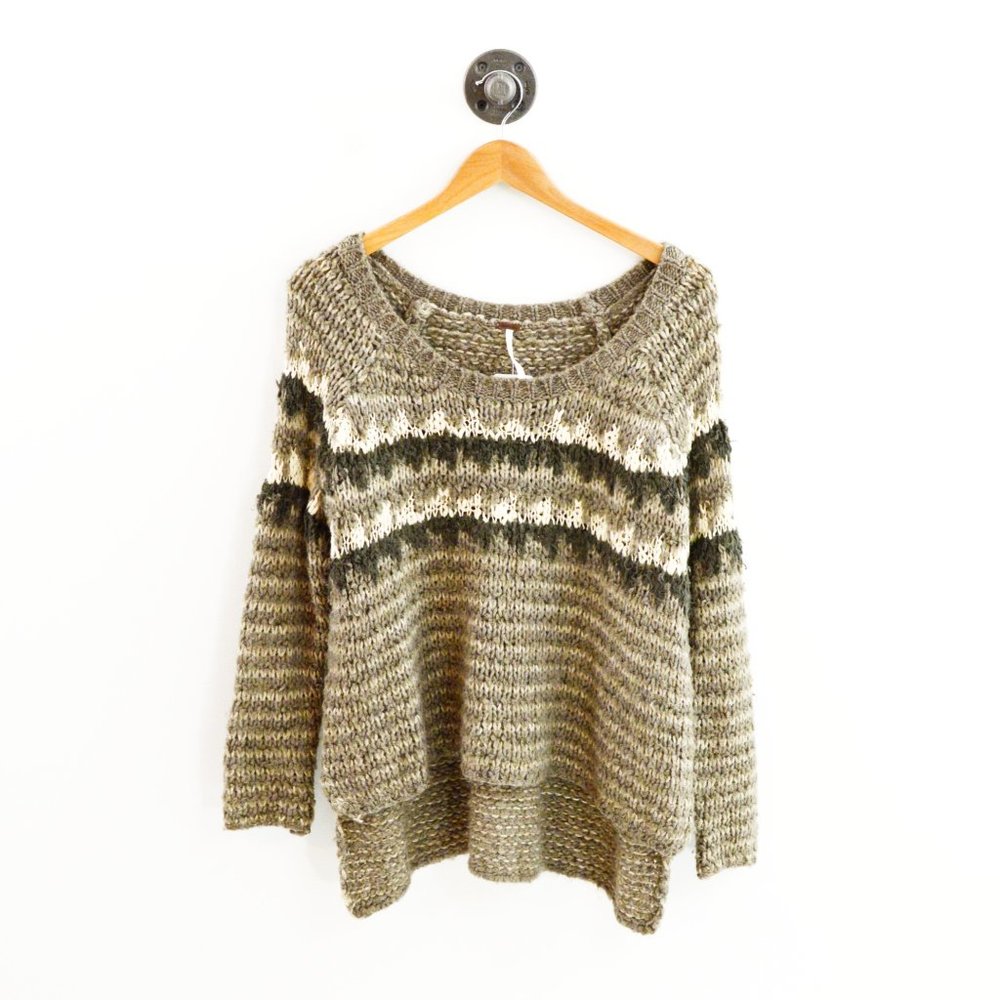 Free People Woven Knit Sweater #151-121